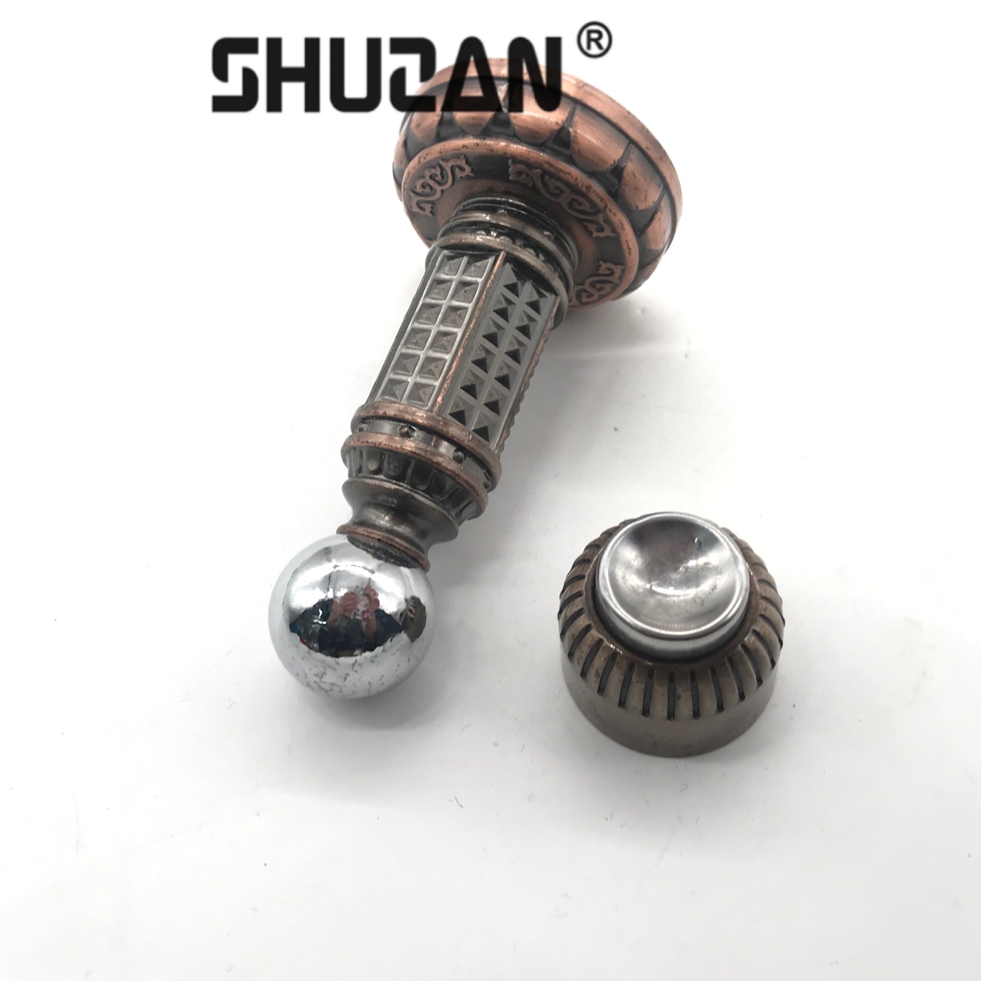 Shuzan Dingxin Factory Direct Sales DX901 stainless steel strong magnetic floor suction, antique copper yellow, antique red, antique color silent wooden door wall suction anti-collision door collision hardware accessories 003 Application Scenario
