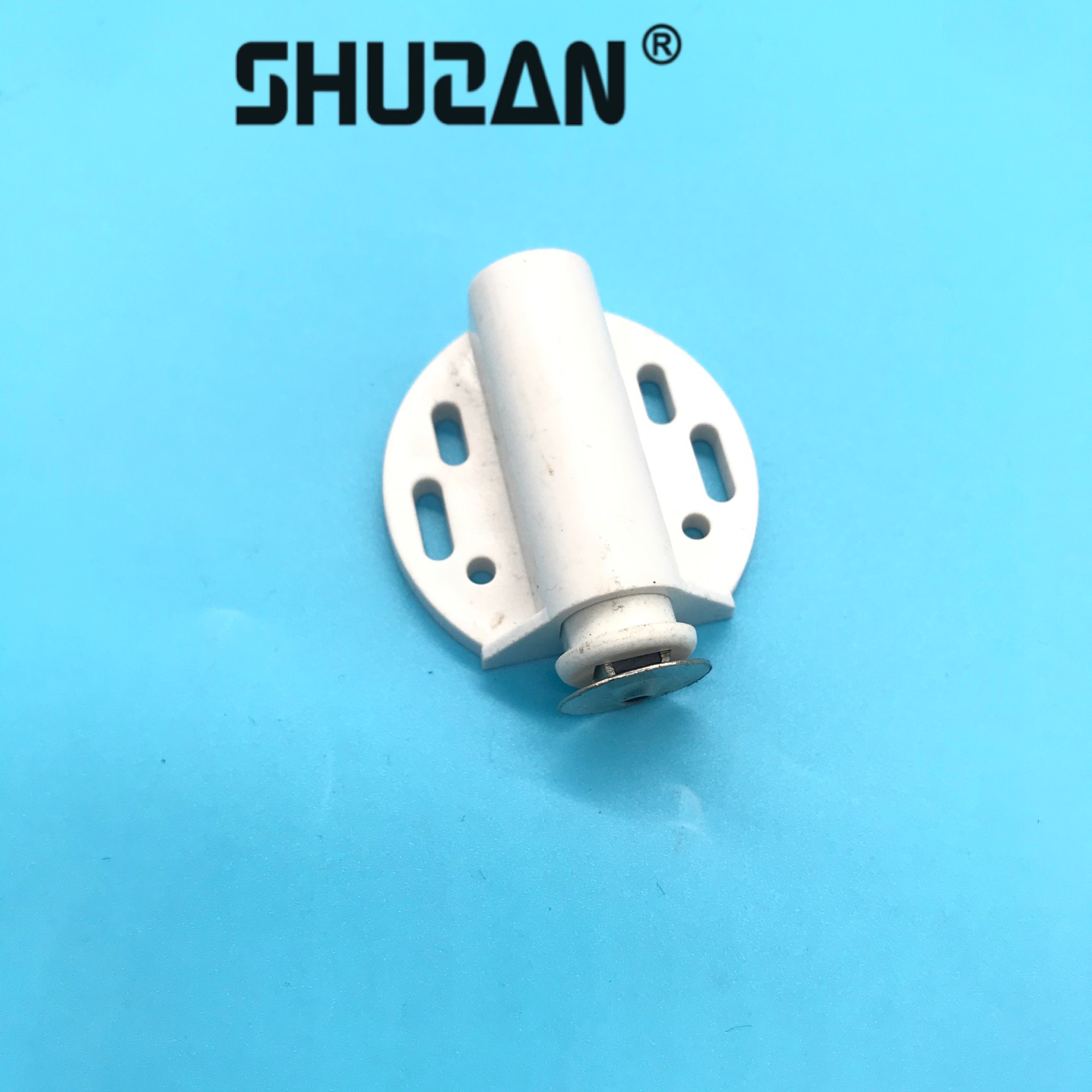 Shuzan brand plastic rebound door, single door furniture, magnetic attraction cabinet, glass cabinet, magnetic attraction hardware accessories, lightweight and practical, model B300 003 Item Picture