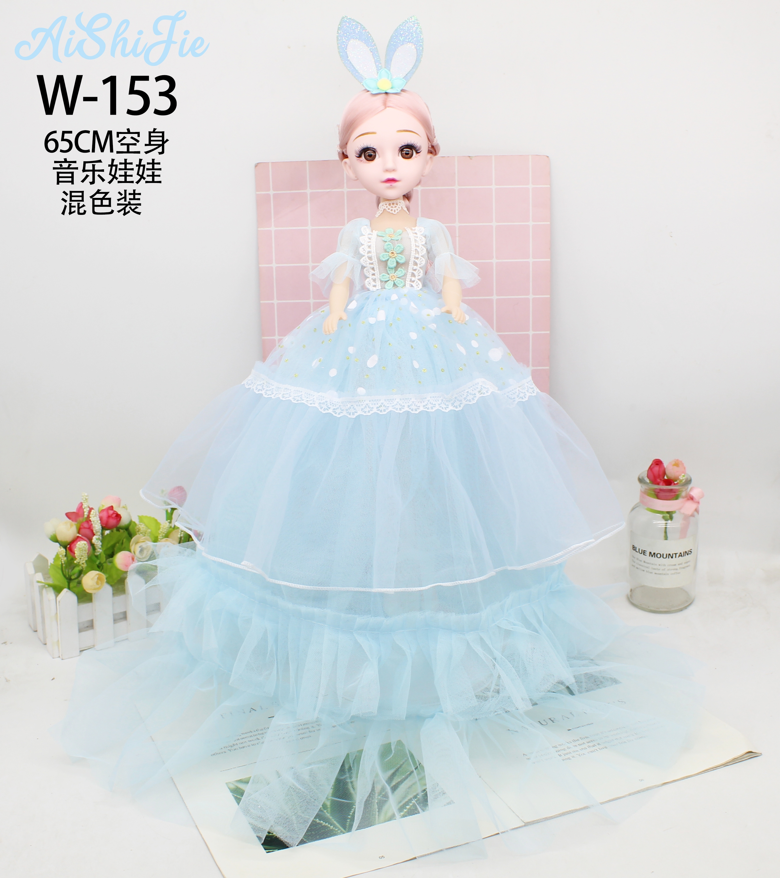 Venta directa de la fábrica 65cm vestido de novia cantando música barbie regalo de cumpleaños para niñas juguetes para niños