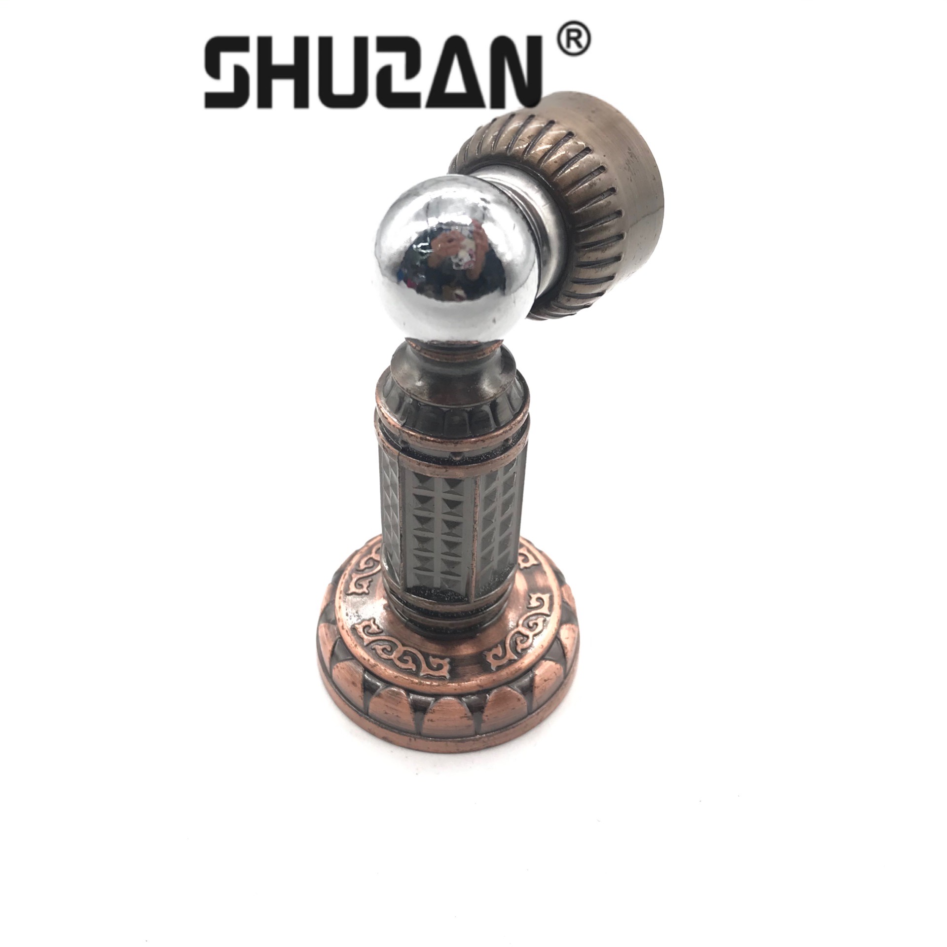 Shuzan Dingxin Factory Direct Sales DX901 stainless steel strong magnetic floor suction, antique copper yellow, antique red, antique color silent wooden door wall suction anti-collision door collision hardware accessories 003