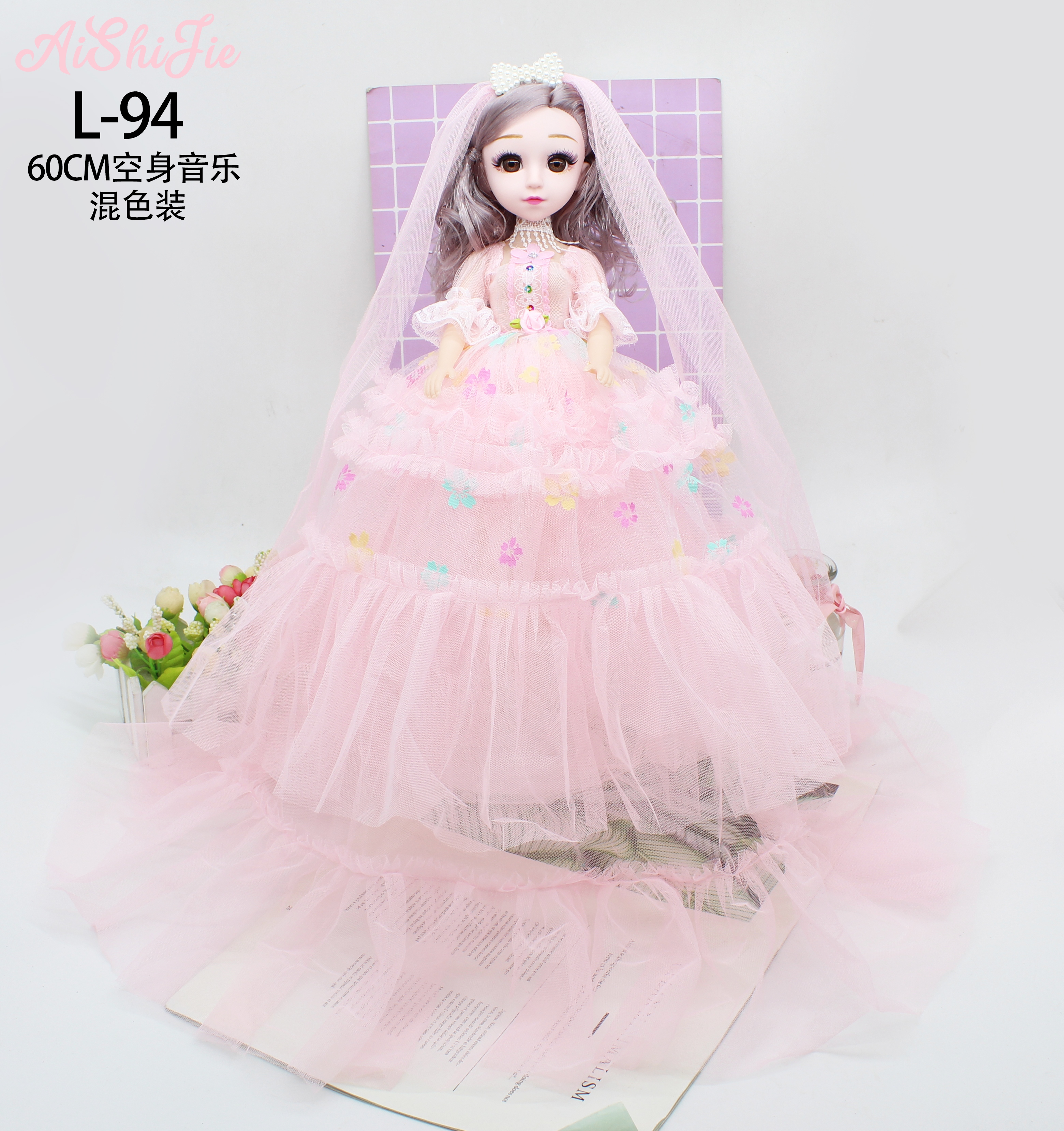 Factory direct sales of 60cm music Barbie wedding dresses, Barbie doll toy wedding dresses, princess and girl birthday gifts Application Scenario
