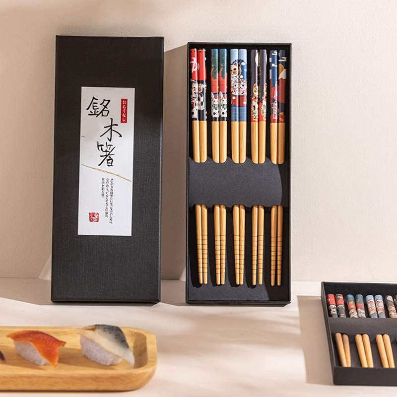 【小木仙】日式五色防滑筷子新款网红竹筷子家用一人一筷分餐餐具