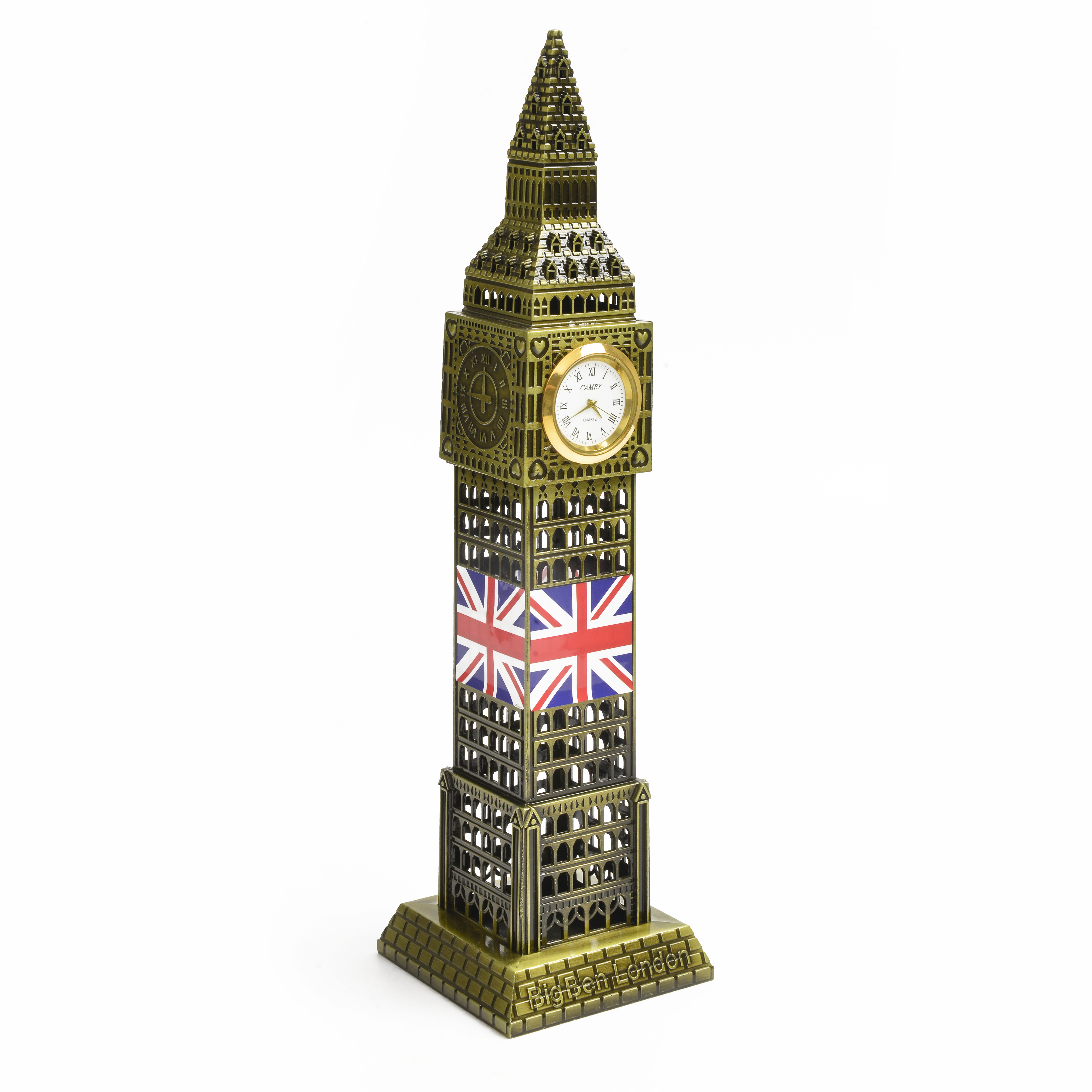 Big Ben model, world-renowned landmark building, metal Big Ben in London, UK, home office window display, desktop decoration, souvenir details Picture