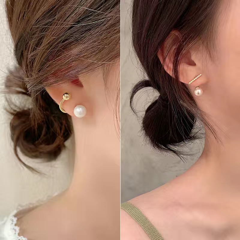 925 Silver Needle, Dongdaemun, South Korea, fashionable and exaggerated earrings, crystal fabric flower long earrings, design sense earrings Item Picture