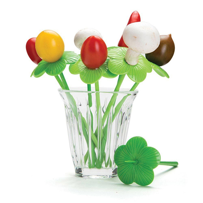 草莓水果叉/花型叉子/创意水果签产品图