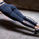 跨境大码小腿镂空紧身瑜伽裤 健身跑步运动紧身打底裤女图