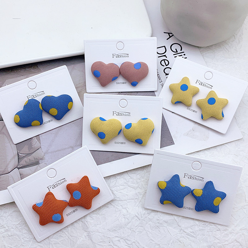 925 Silver Needle, Dongdaemun, South Korea, fashionable and exaggerated earrings, crystal fabric flower long earrings, design sense earrings Specification image