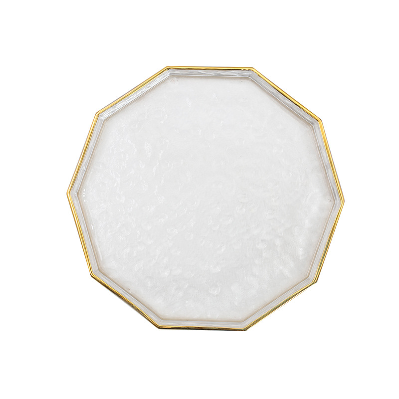 Glass plates and bowls in stock, personalized decorative items, living room decoration, soft furnishings for opening, luxurious, fashionable and creative home decorations, dazzling 014 Application Scenario