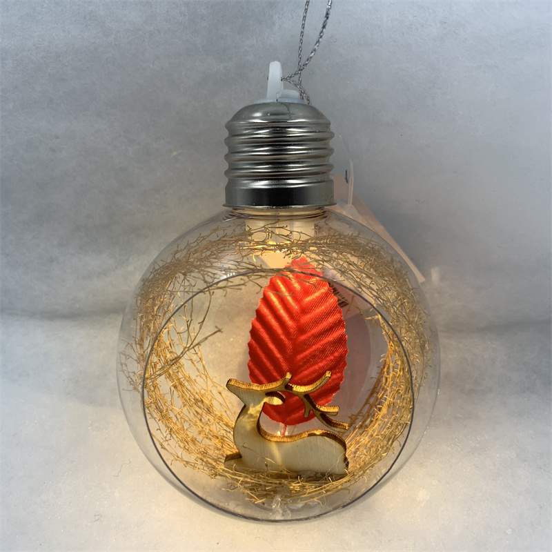 Christmas pendant, Christmas decoration, Christmas tree decoration, open transparent ball, small scene ball, 8cm, 1pc Item Picture
