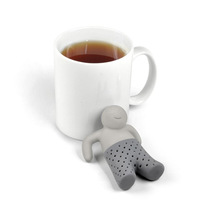 创意硅胶小人泡茶器茶漏 mr tea 泡茶器 硅胶人形滤茶器 彩盒包装