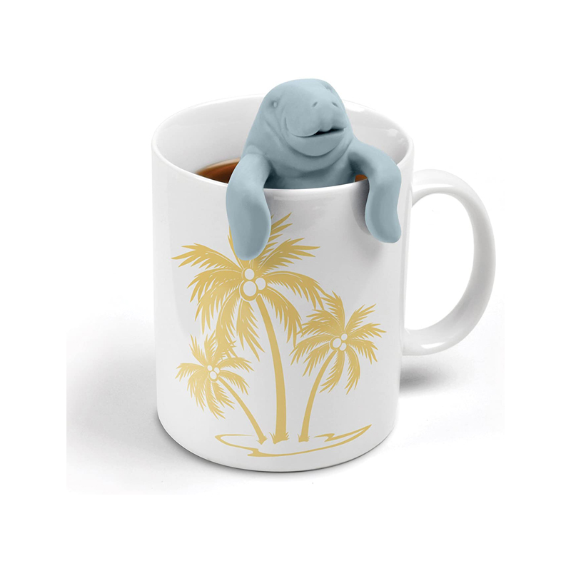海牛泡茶器创意硅胶海豚茶包滤茶叶过滤网海狮造型冲茶隔漏滤茶具详情图1