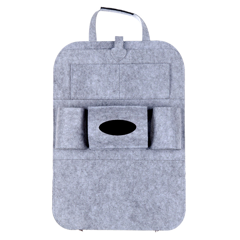 Car seat back felt storage bag, felt paper, garbage sorting bag, felt seat back multi-functional storage bag, car storage hanging bag QW274 Item Picture