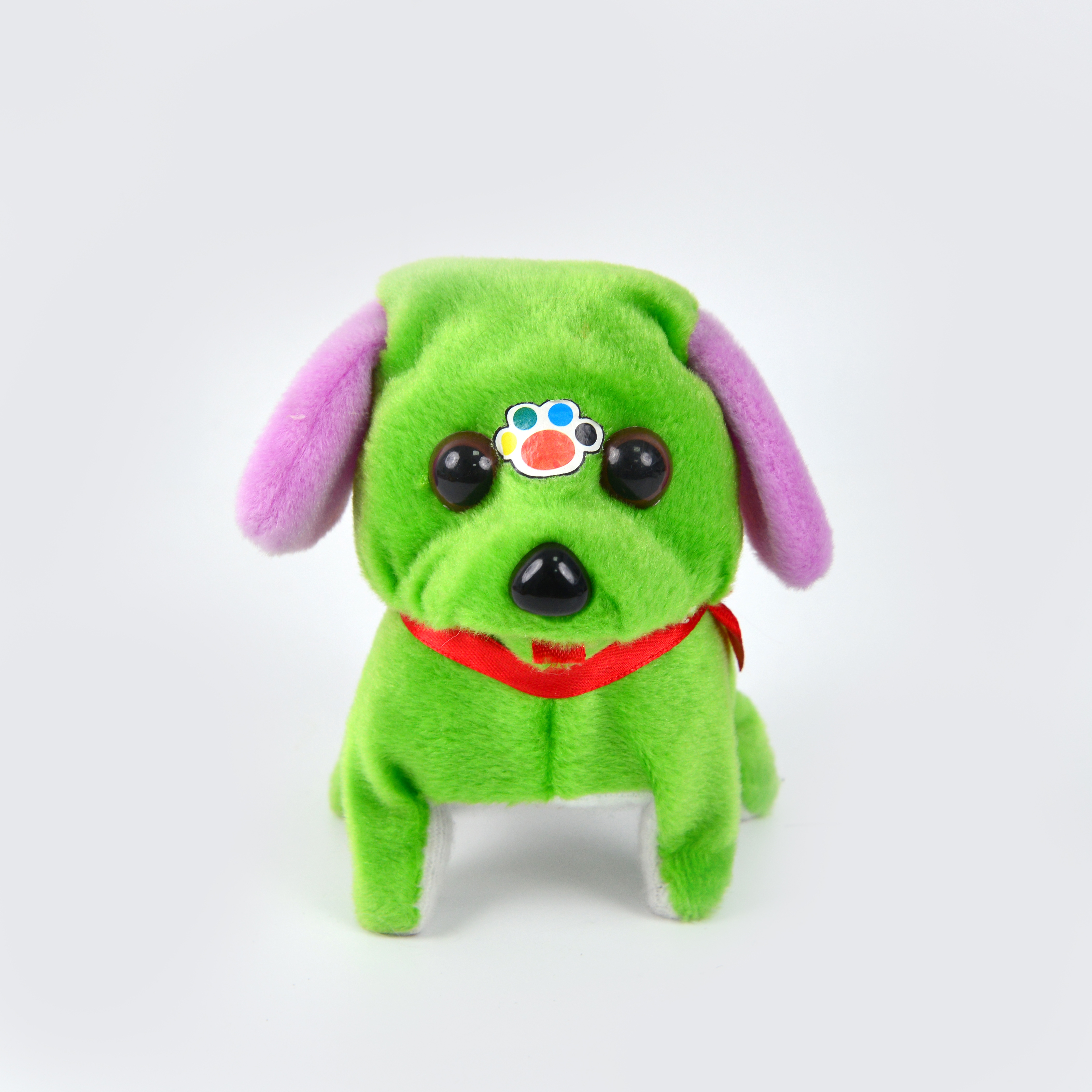 厂家直供电动仿真动物毛绒玩具绿色儿童会叫走路智能机器狗娃娃公仔图