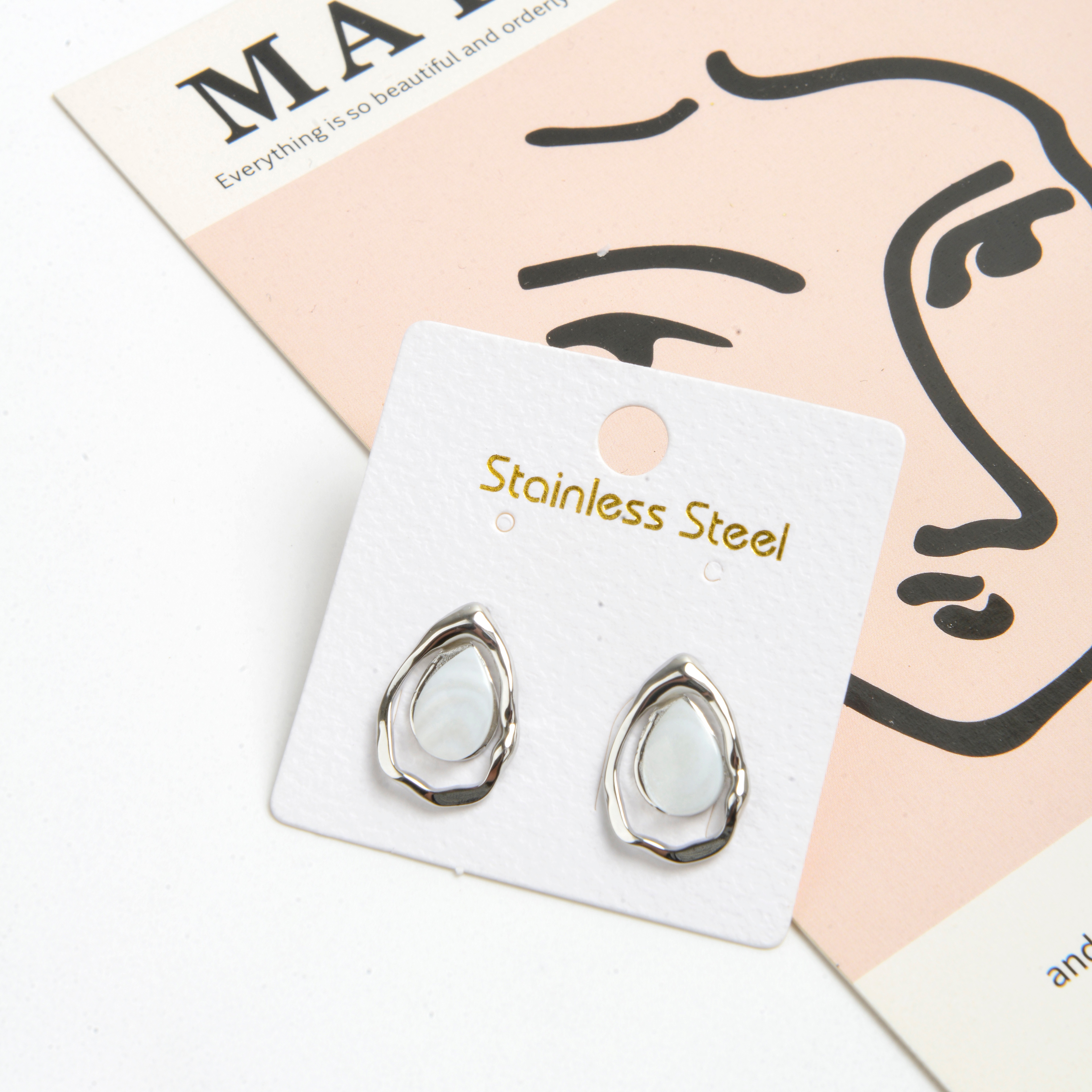 耳环/韩版简约/百搭耳环白底实物图