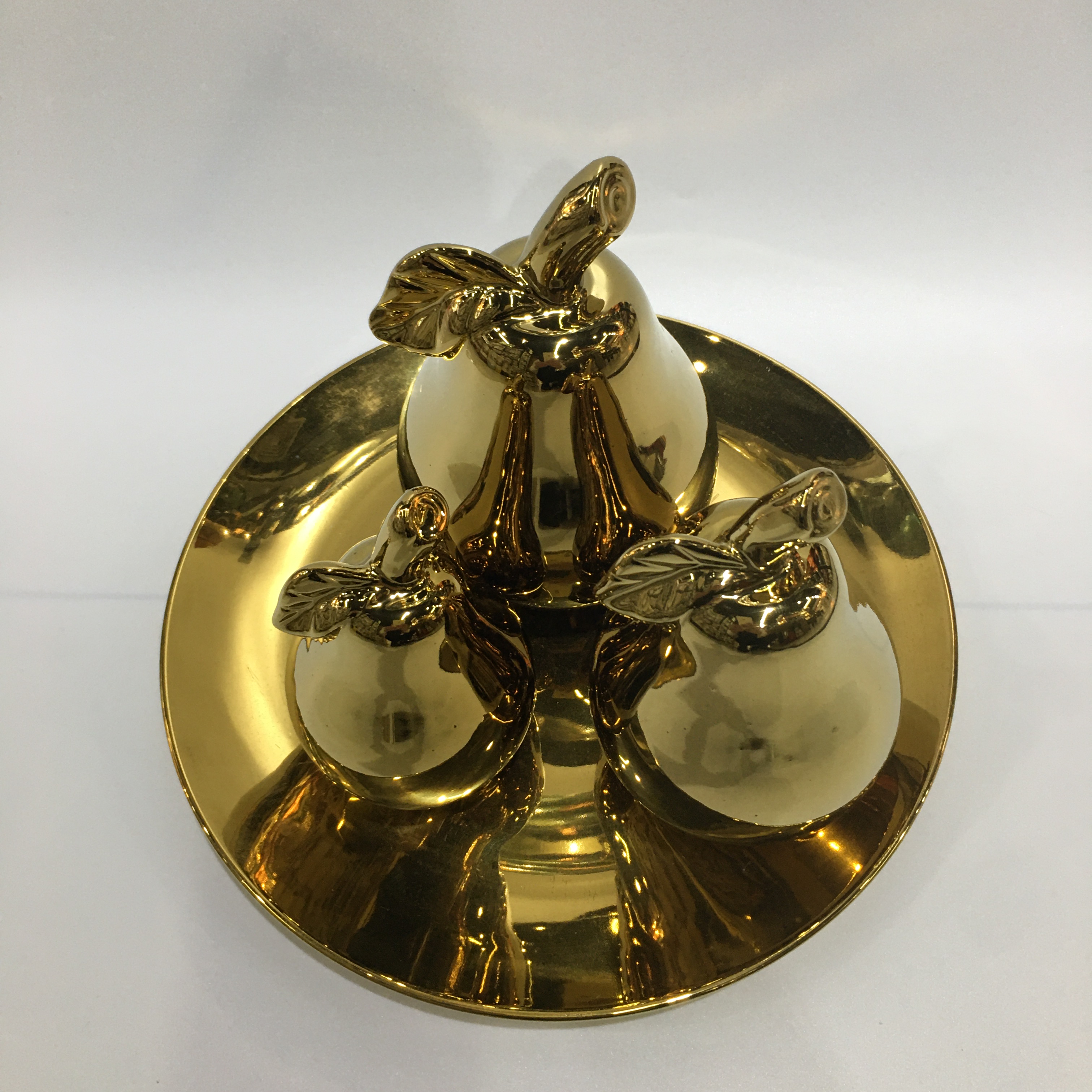 2025chinagoods Ceramic Handicrafts Hotel and Home Four-Piece Set, Golden Pomegranate Ornaments, Modern and simple Office Creative Ornaments, Wine cabinet and TV Cabinet Ornaments, Bestsellers Item Picture