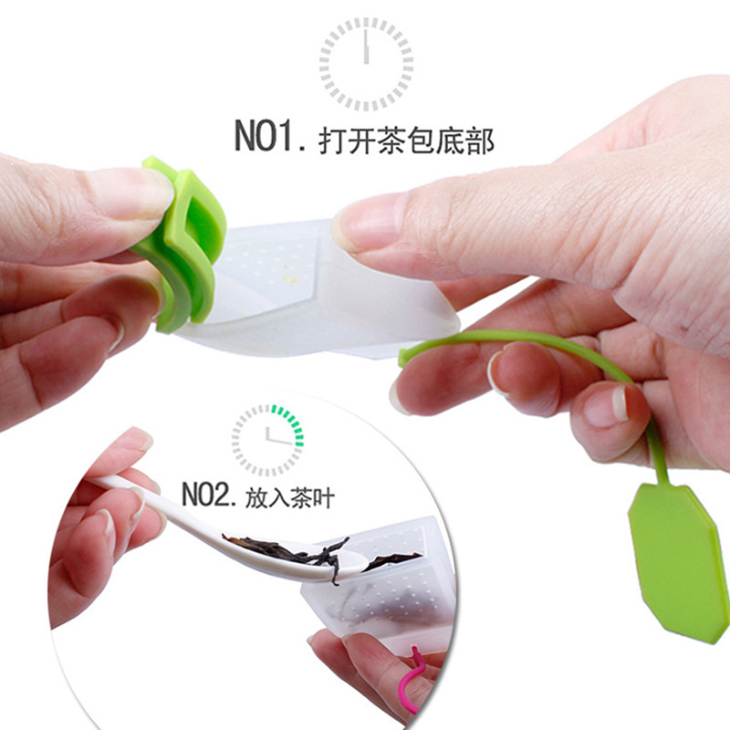 创意硅胶茶包/包包泡茶器/书包滤茶器白底实物图
