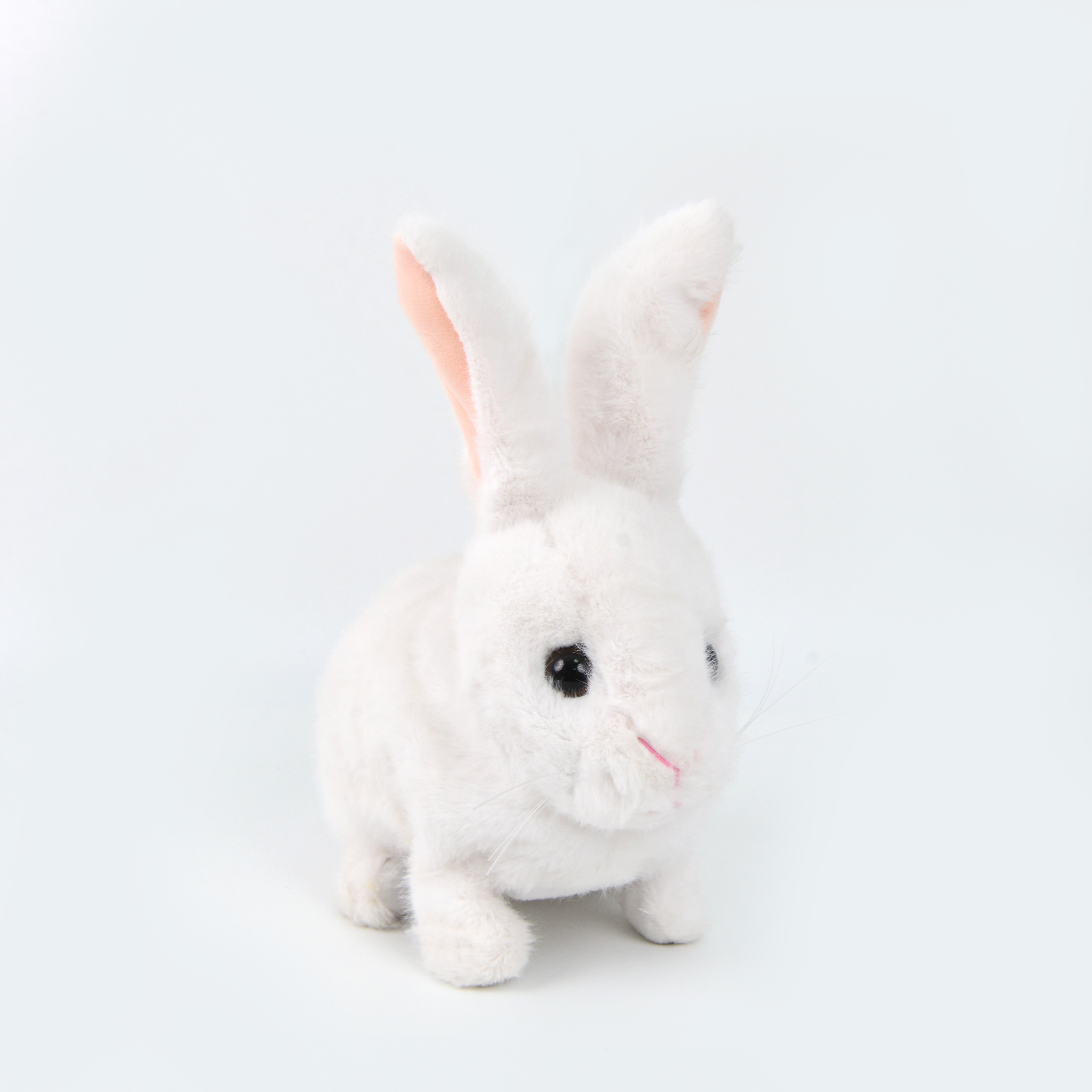 Simulated plush toy rabbit, electronic and electric pet rabbit. Rabbit can cry, move and walk. Amazon electric White Rabbit factory direct sales