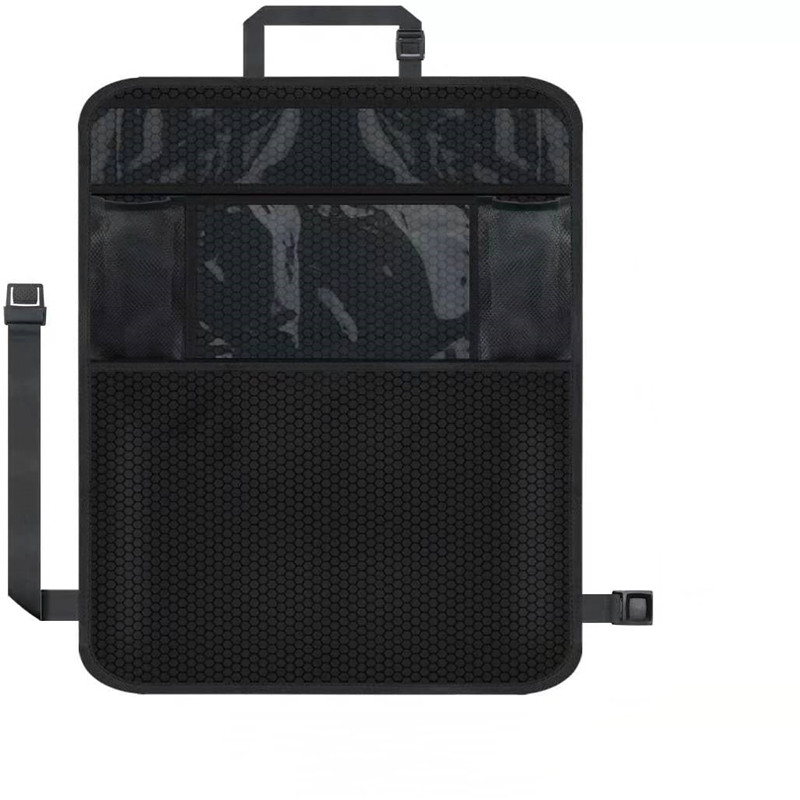 Car seat back Oxford cloth hanging bag, storage bag, ipad toy storage bag, seat back anti-kick pad, multi-functional storage bag, car storage hanging bag QW281 Application Scenario