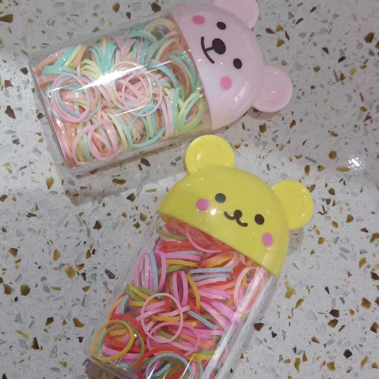 2022 Winter new product: Bear Bucket Disposable rubber band details Picture