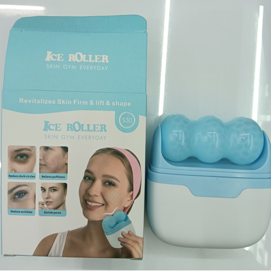 Double-sided massage ice roller, small ice roller, portable ice roller eye massager