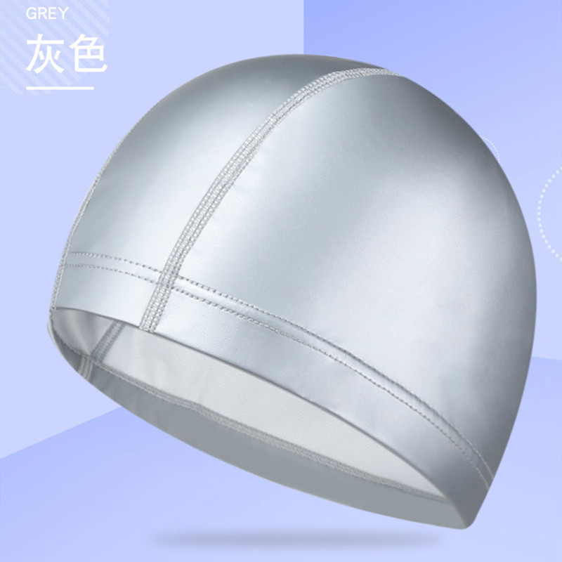 Sombrero de baño a prueba de agua adulto no le tiñe la cabeza hombres y mujeres protectores de oído grande PU revestido de cuero spa swim cap Application Scenario