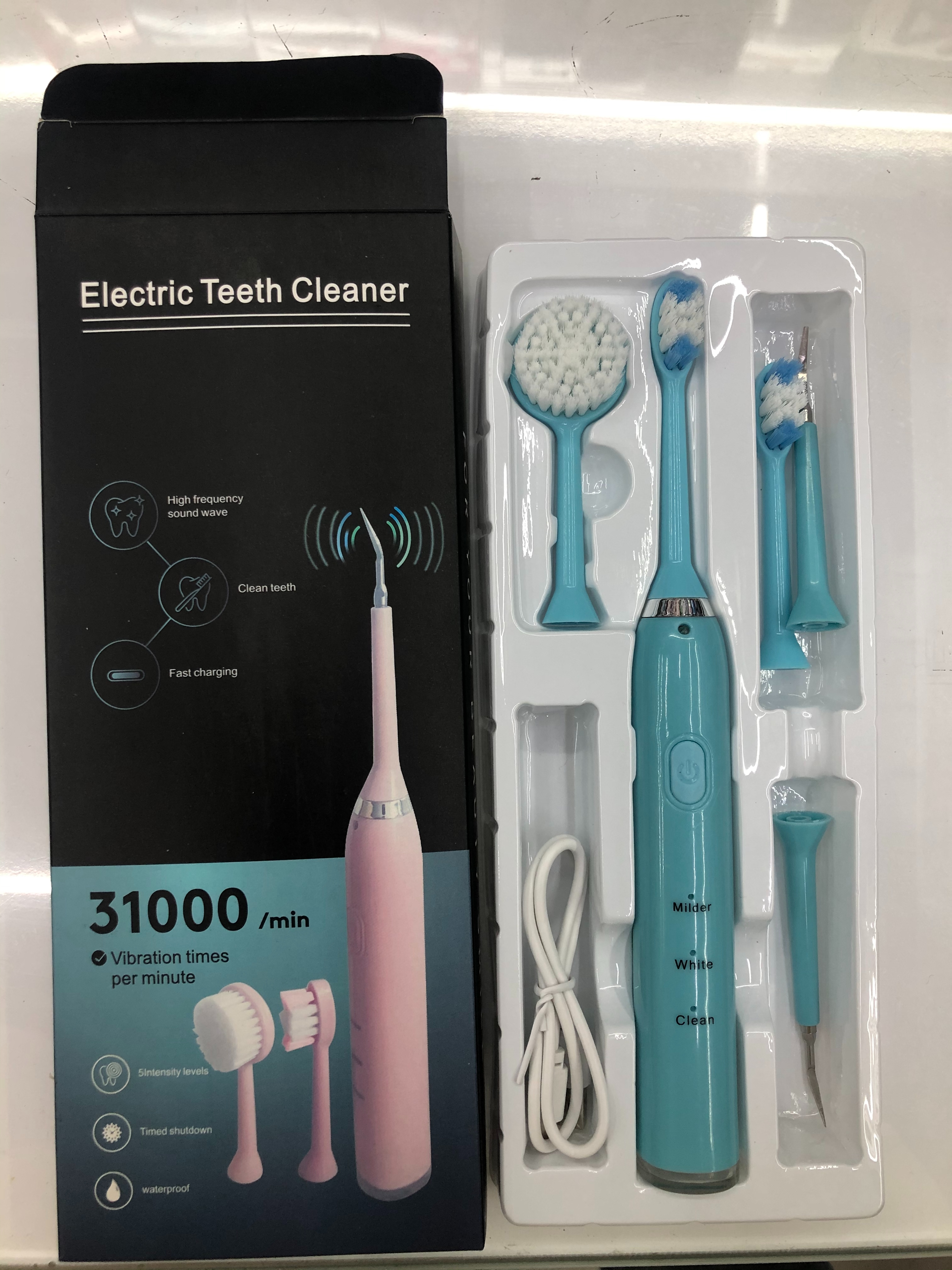 Household water flossers, teeth cleaning devices and teeth beautification devices