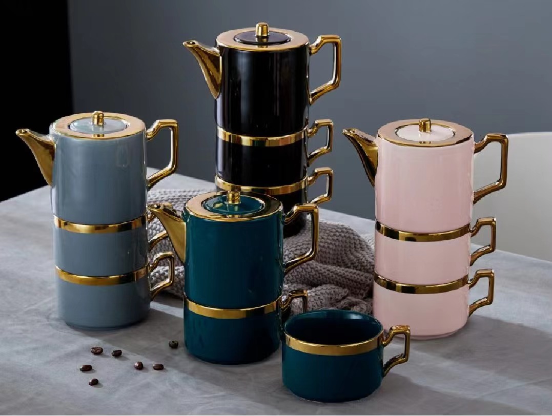 锦泰工艺陶瓷双人茶具，咖啡具