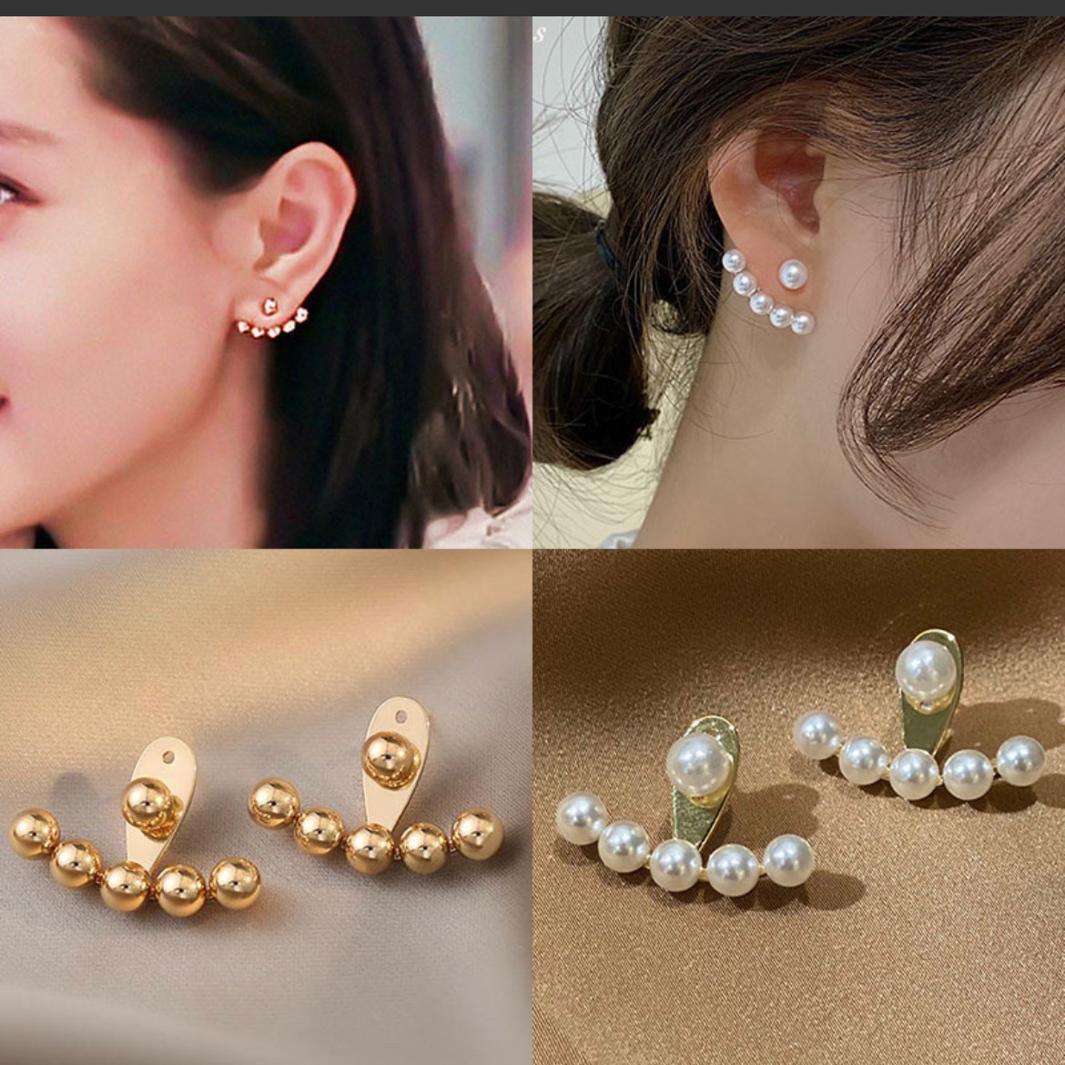 Trendy Japanese and Korean geometric tassel earrings that slim the face and exude a high-end feel, long earrings, and Korean full-diamond trendy earrings details Picture