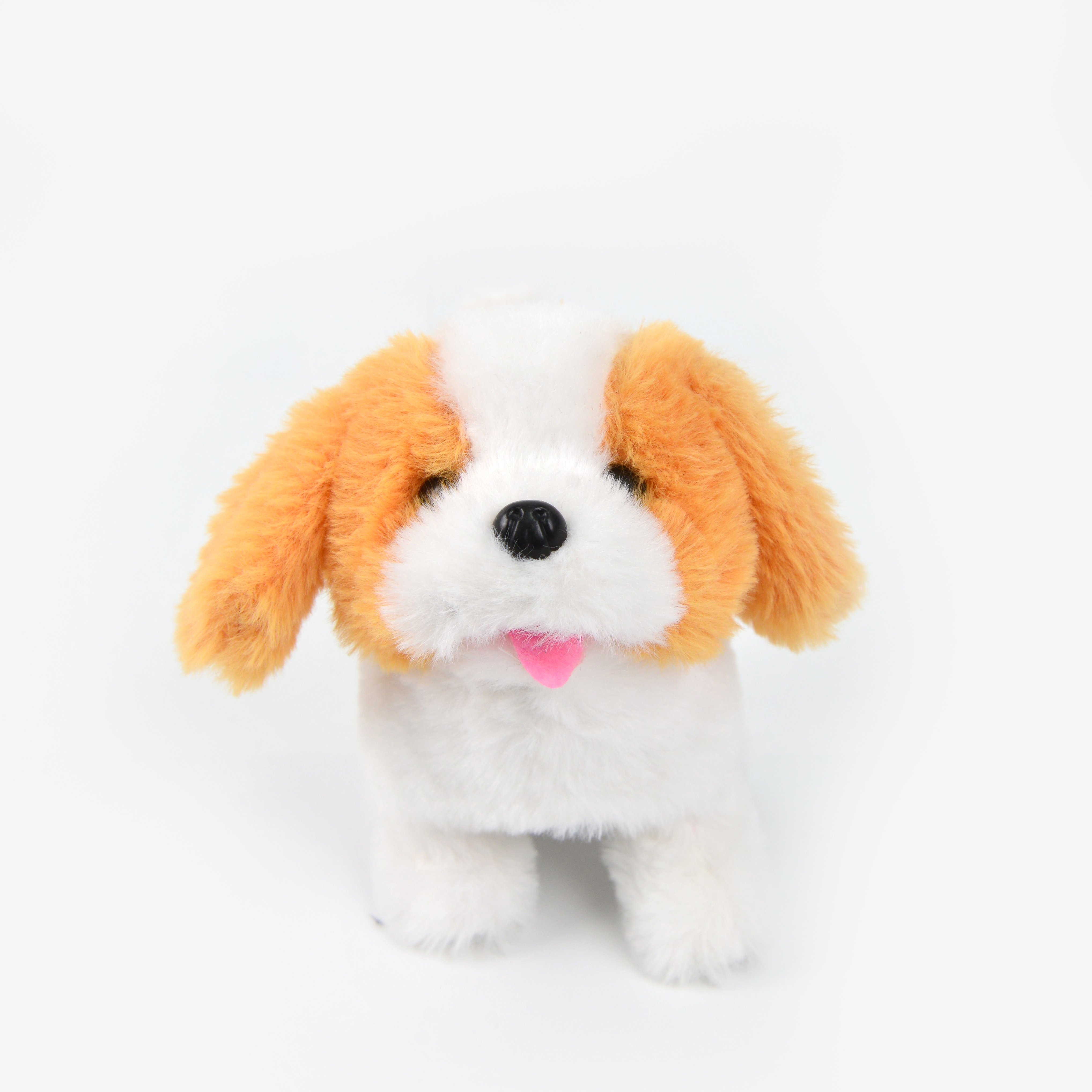 The simulated plush electric dog can walk, bark, nod, shake its head and wag its tail. It's a children's toy and is available for wholesale at street stalls. It's an electric yellow husky Application Scenario