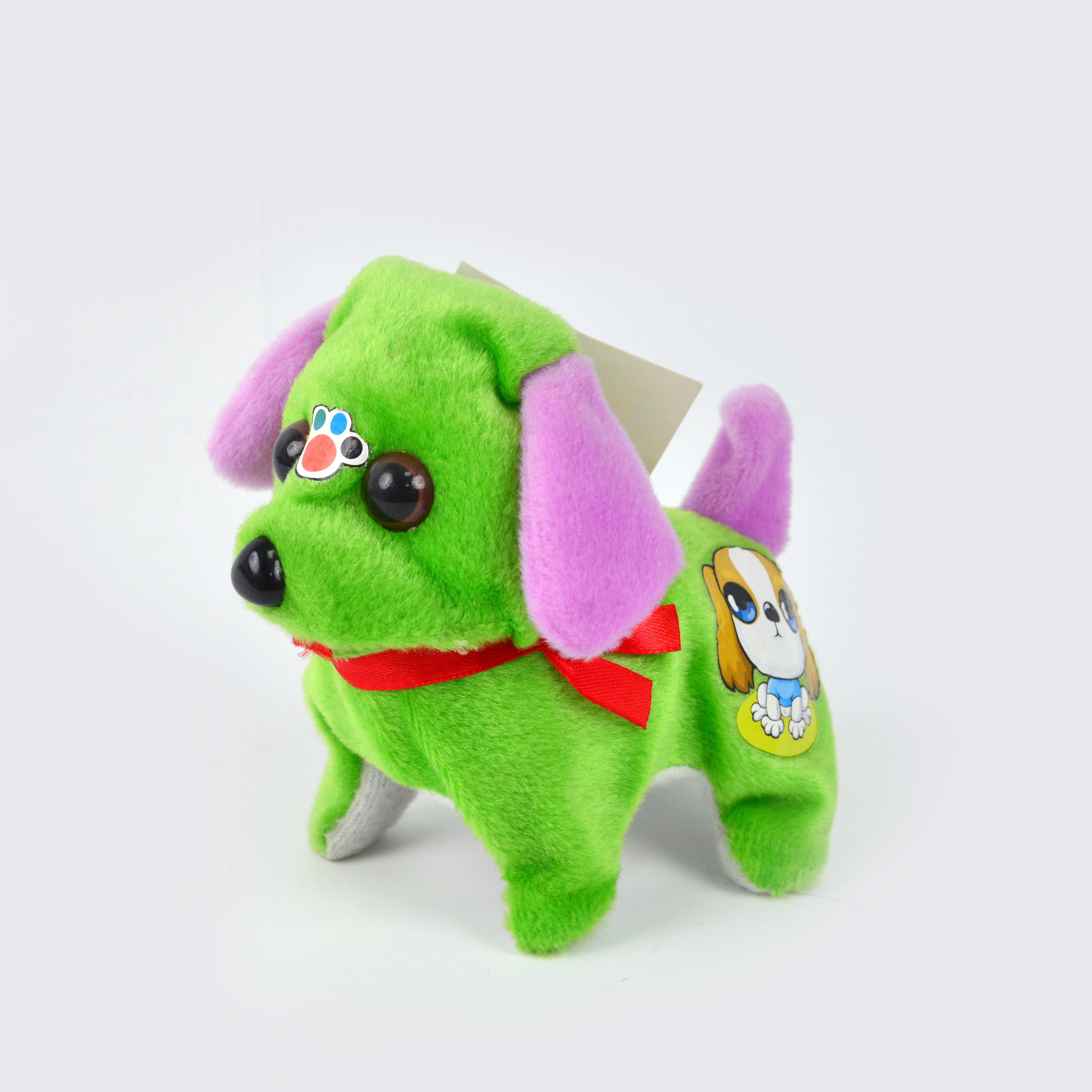 厂家直供电动仿真动物毛绒玩具绿色儿童会叫走路智能机器狗娃娃公仔详情图2
