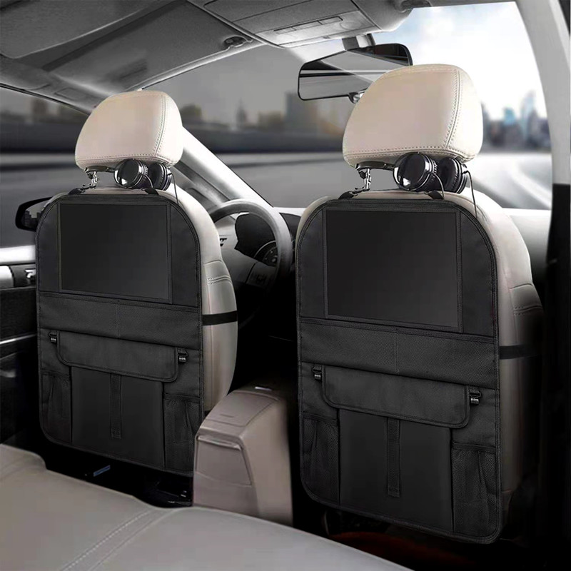 Car seat back Oxford cloth hanging bag, storage bag, toy storage bag, seat back anti-kick pad, multi-functional storage bag, car storage hanging bag QW282 Application Scenario