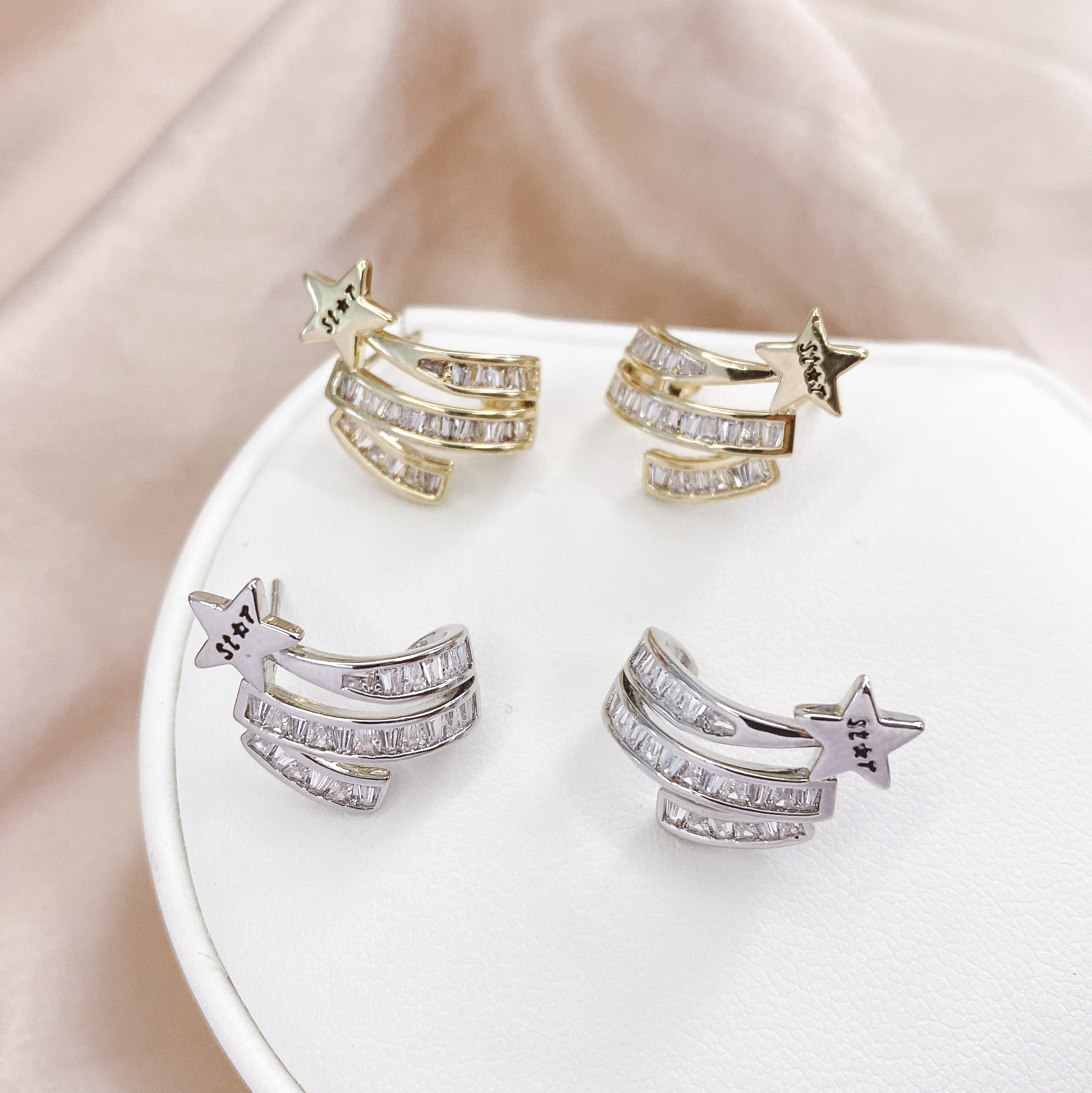 五角星耳环女夏小众设计感高级感轻奢925银针甜美耳钉设计耳饰