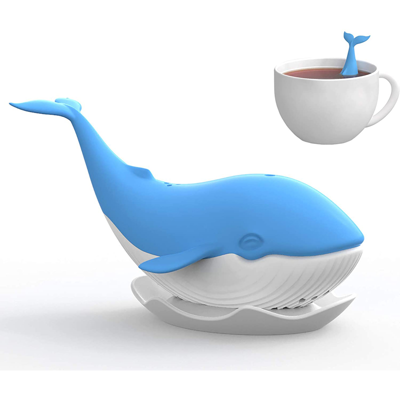 鲸鱼泡茶器可爱造型硅胶茶漏个性办公室冲茶滤茶具创意茶叶过滤器详情图1