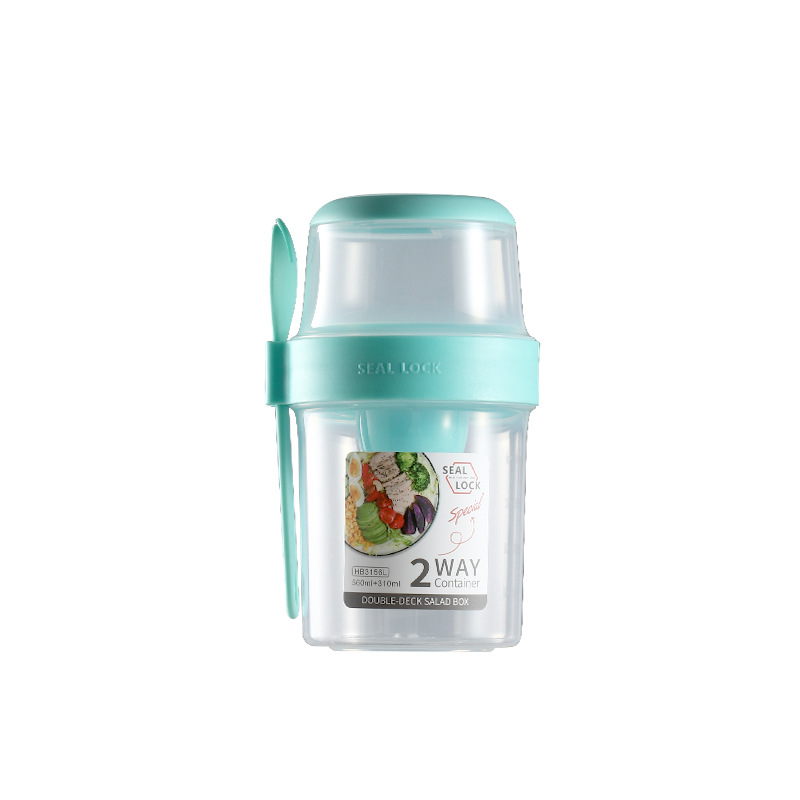 Portable sealed salad cup