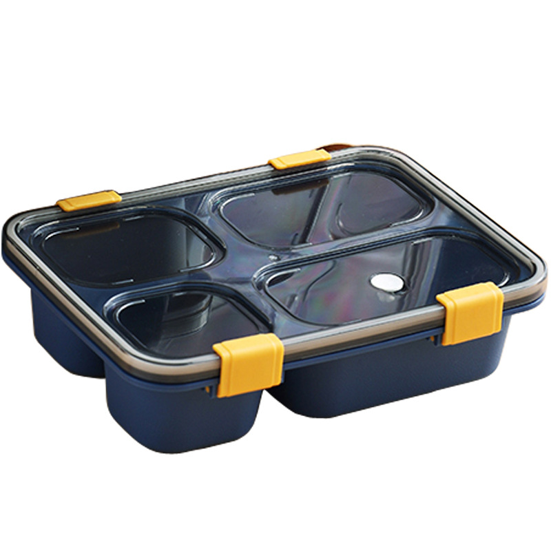 New 4-compartment sealed and fresh-keeping lunch box with compartments