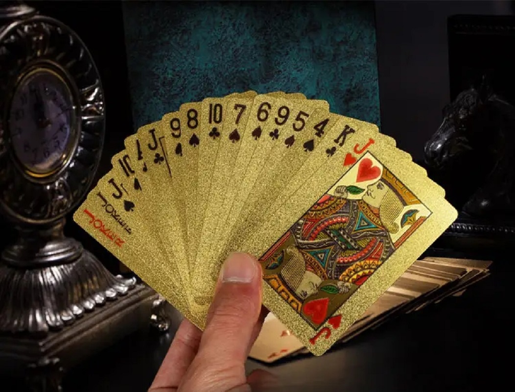 金箔扑克牌 土豪金创意款pvc扑克 黄金色扑克牌2204