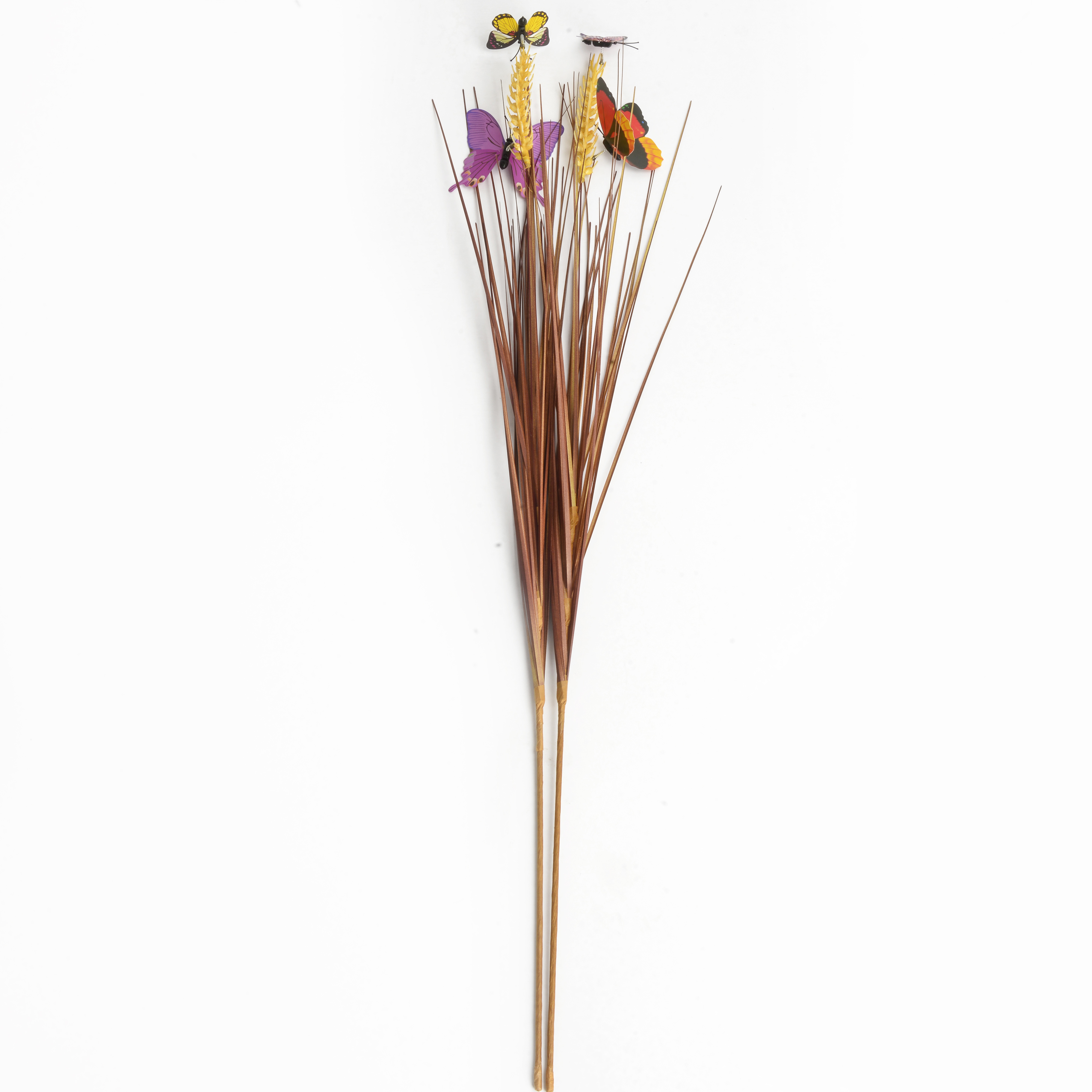 Multi-color double-butterfly wheat ear garden plug-in flower bed garden decorative handicrafts Application Scenario