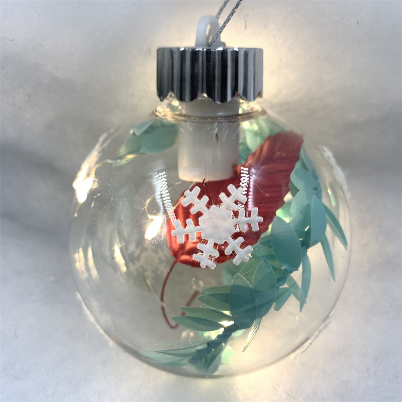 Christmas pendant, Christmas decoration, Christmas tree decoration, transparent ball decoration, 8cm Item Picture