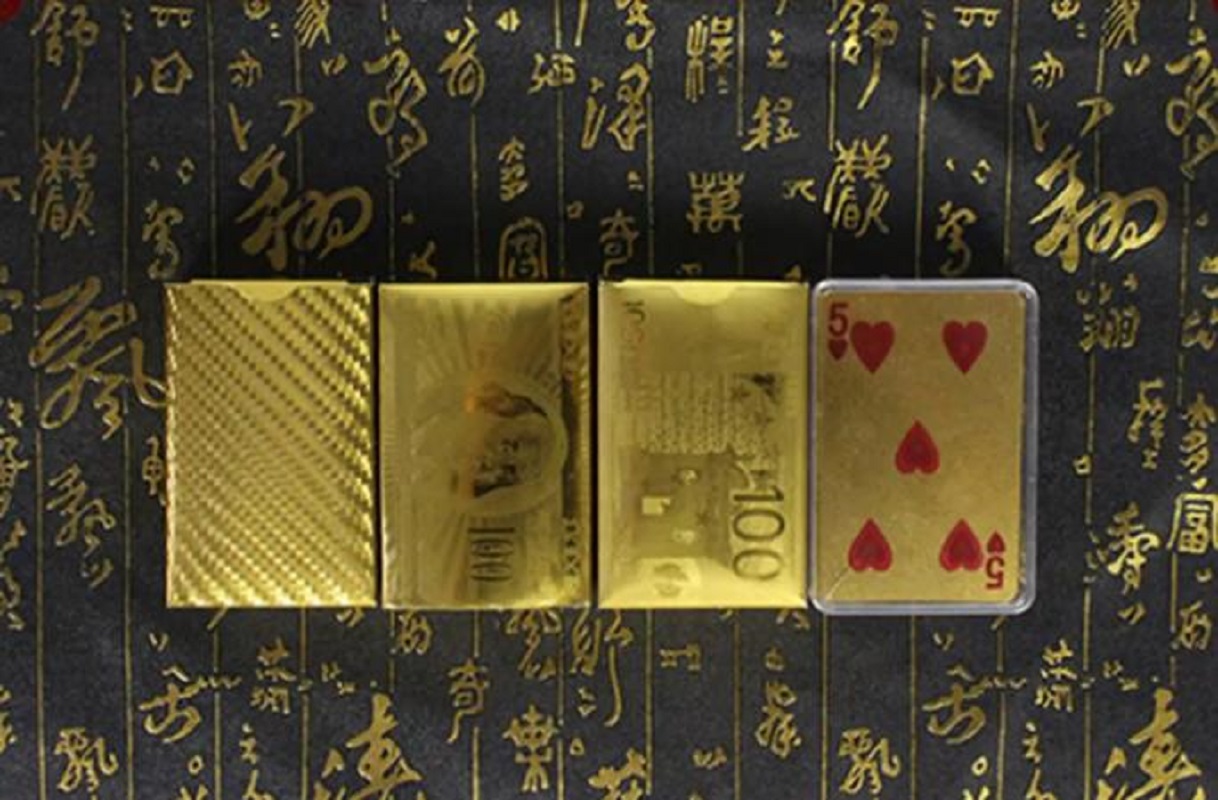 金箔扑克牌 土豪金创意款pvc扑克 黄金色扑克牌2206