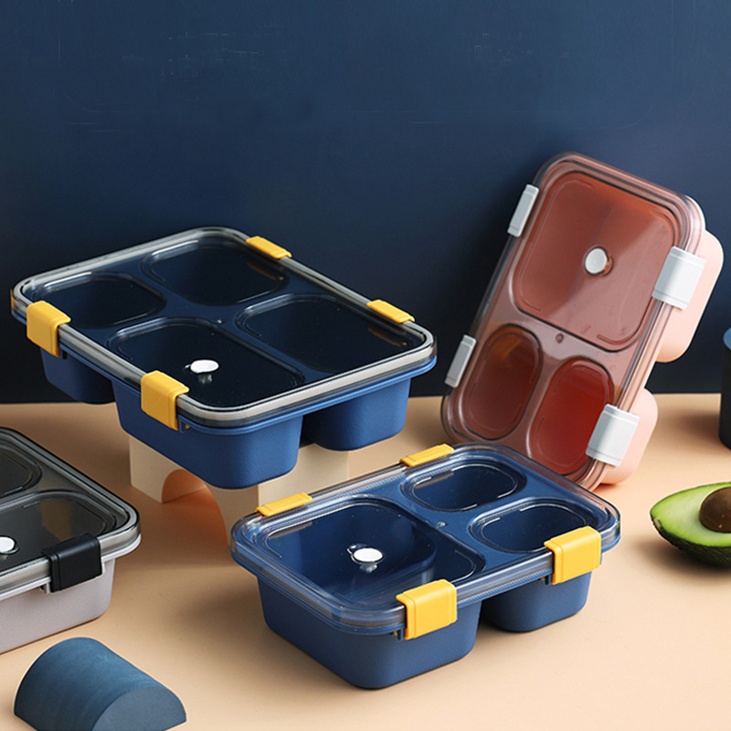 New 4-compartment sealed and fresh-keeping lunch box with compartments Item Picture