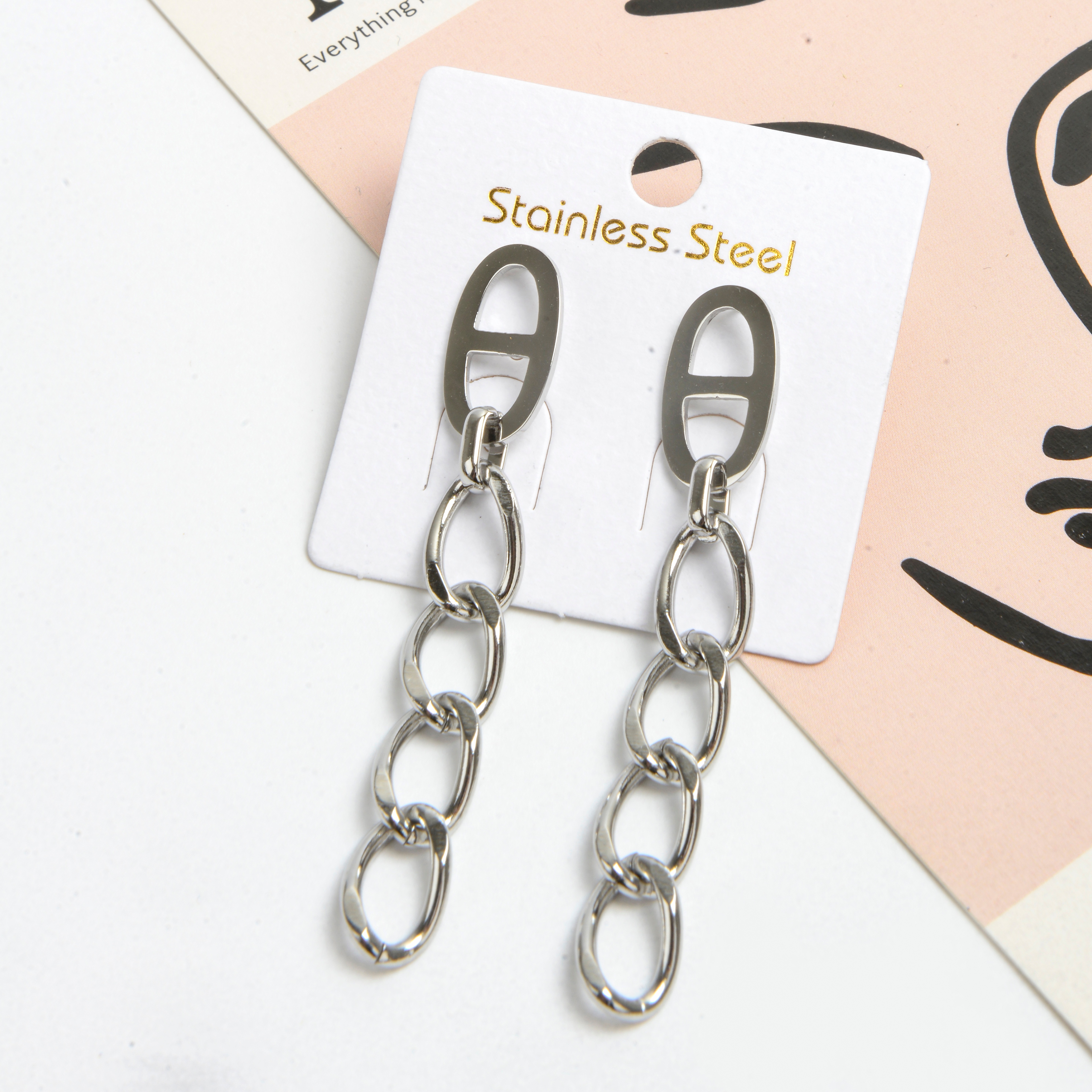 耳环/韩版简约/百搭耳环白底实物图