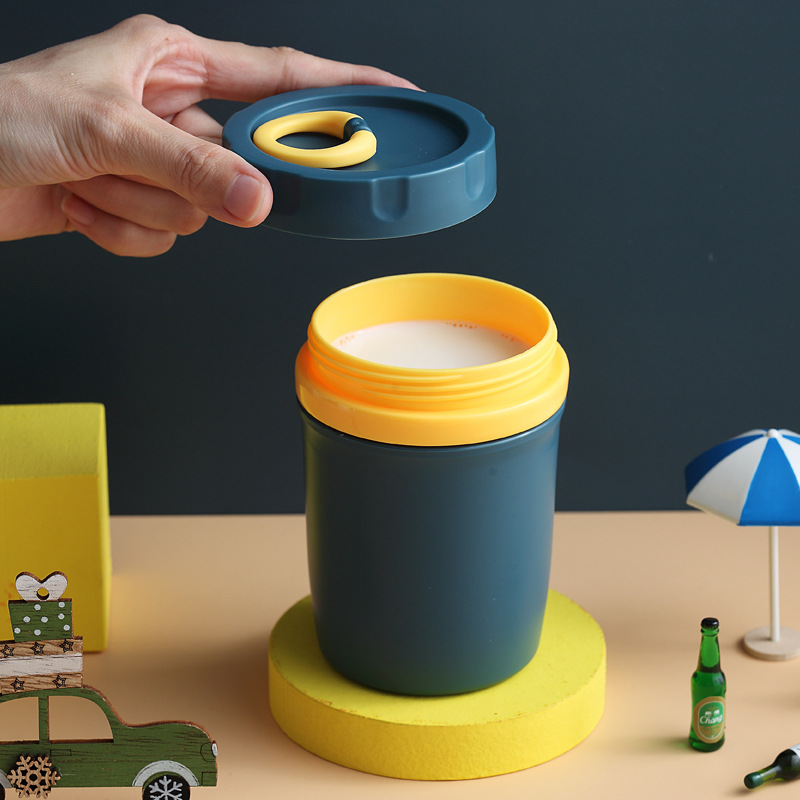 Double-layer plastic insulated soup cup details Picture