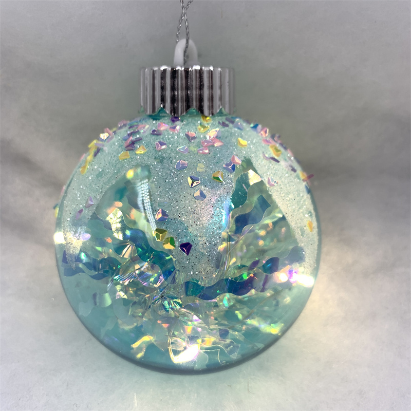 Christmas pendant, Christmas decoration, Christmas tree decoration, transparent ball decoration, 8cm Application Scenario