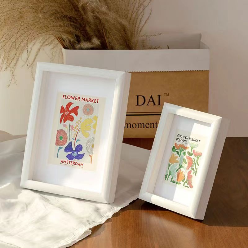 Creative wooden photo frame table display piece: 6-inch, 7-inch, 8-inch three-dimensional hollow specimen frame. Develop photos into picture frames and hang them on the wall Specification image