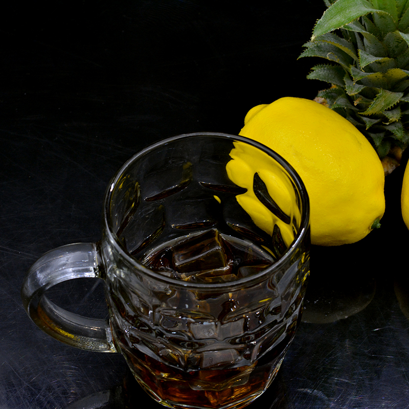 九翔玻璃大容量菠萝啤酒杯带把玻璃杯可印logo促销礼品杯详情图4