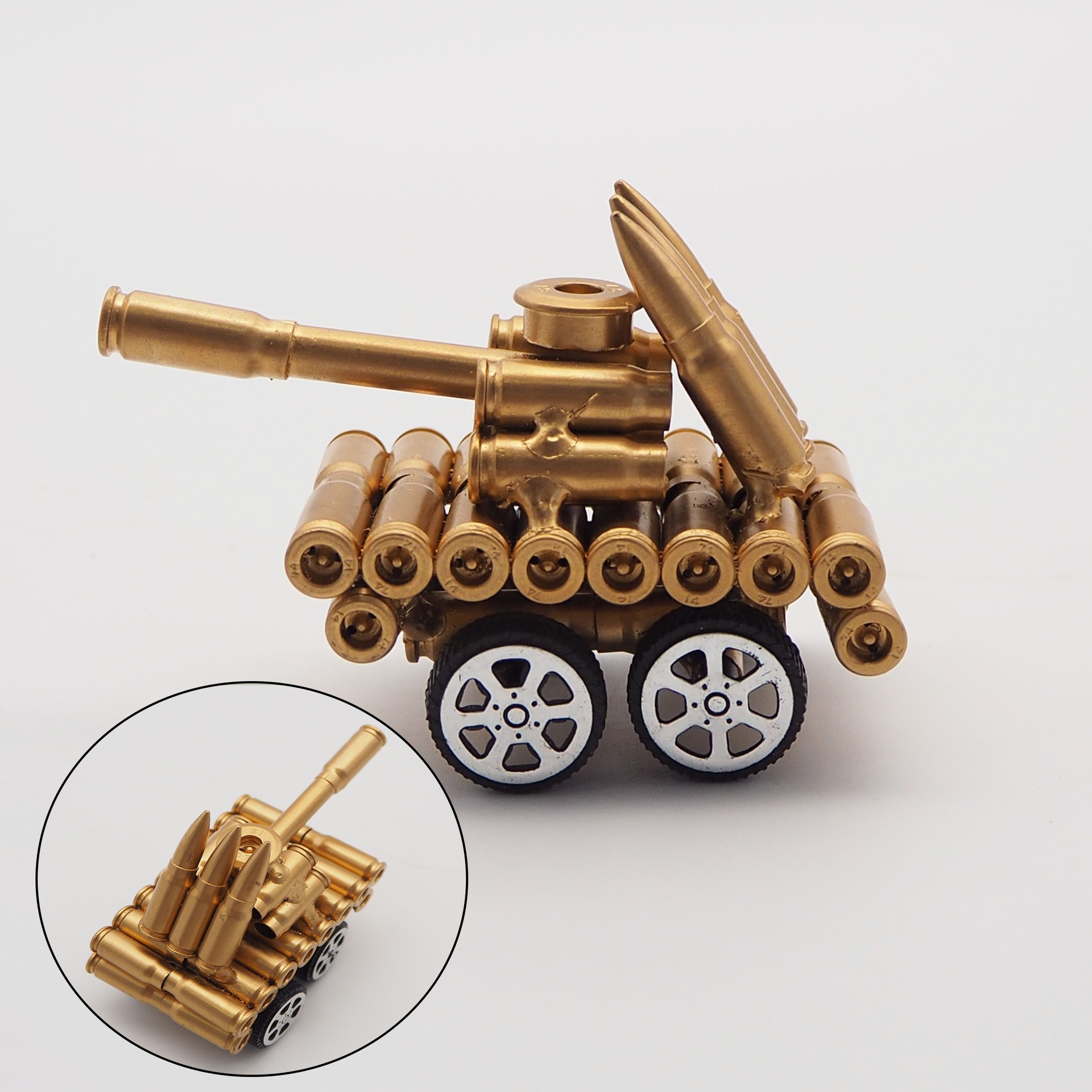 Wholesale supply of cartridge case handicrafts, cartridge case small tanks, and cartridge case models