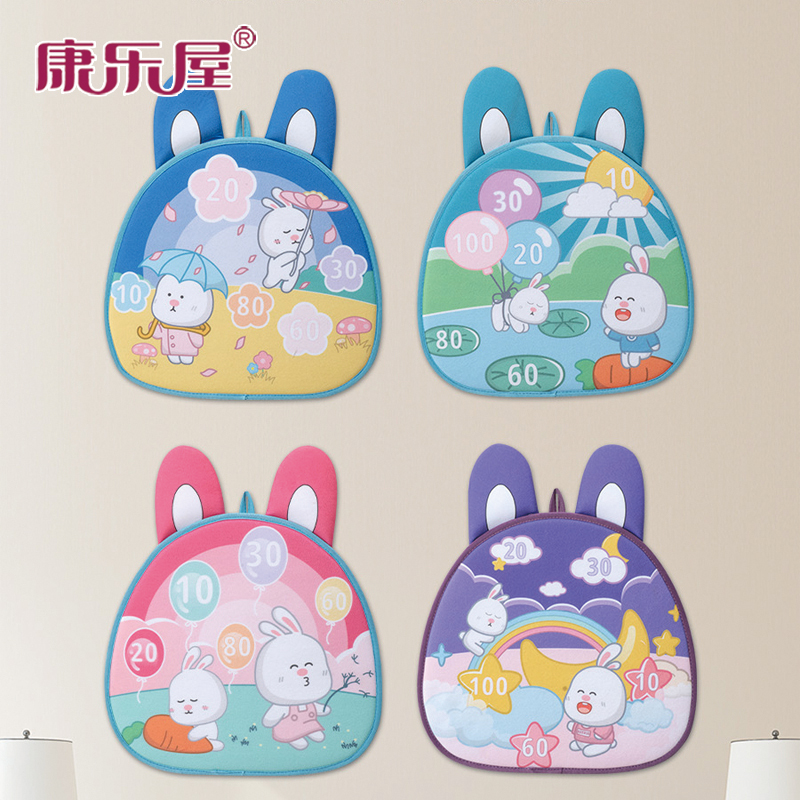 Factory direct sales of rabbit series children's fun sticky target balls, educational games, sports, leisure, entertainment and interactive children