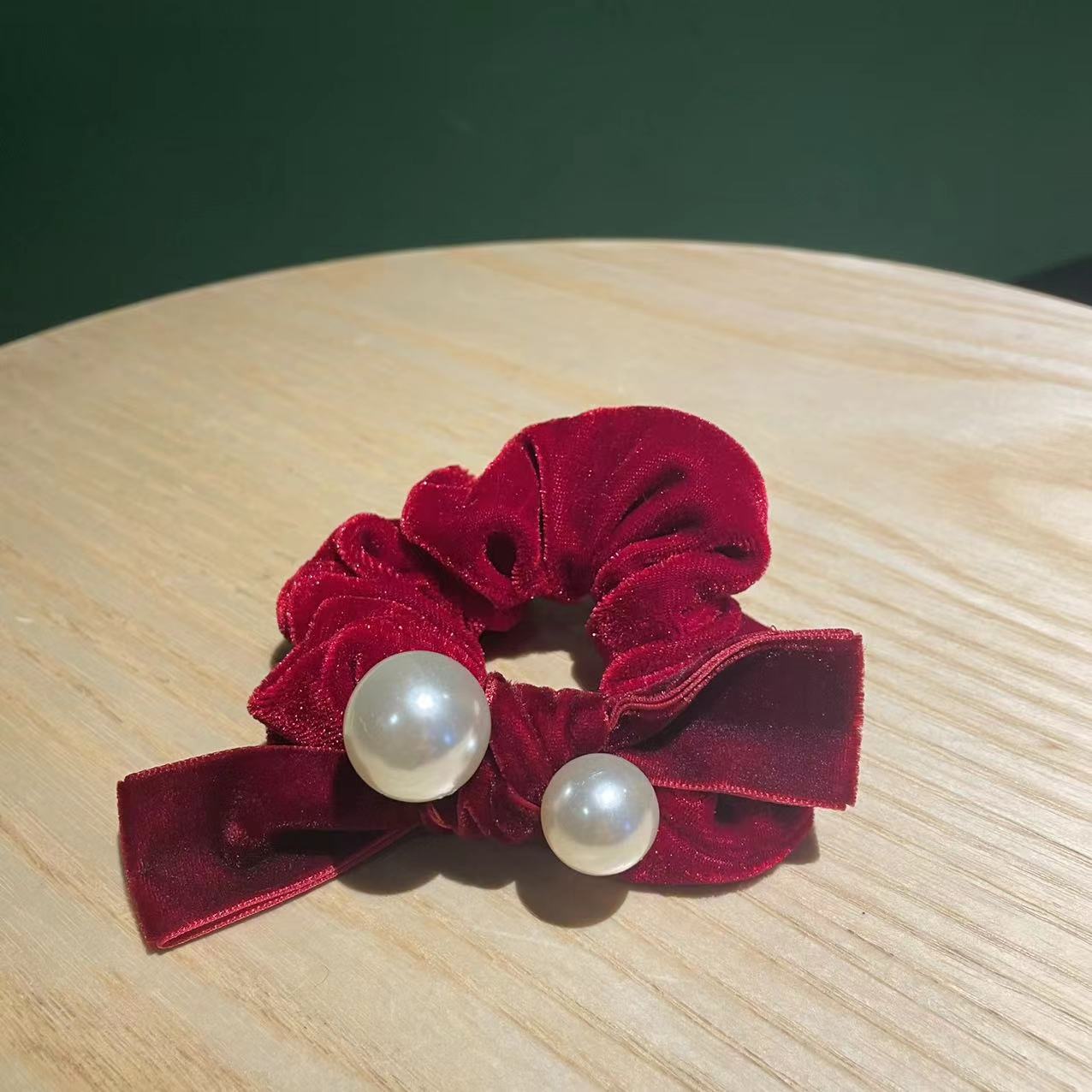 2022秋冬新款网红毛线大肠发圈 ins风网红飘带发圈 高级感韩国东大门新款发绳 发饰