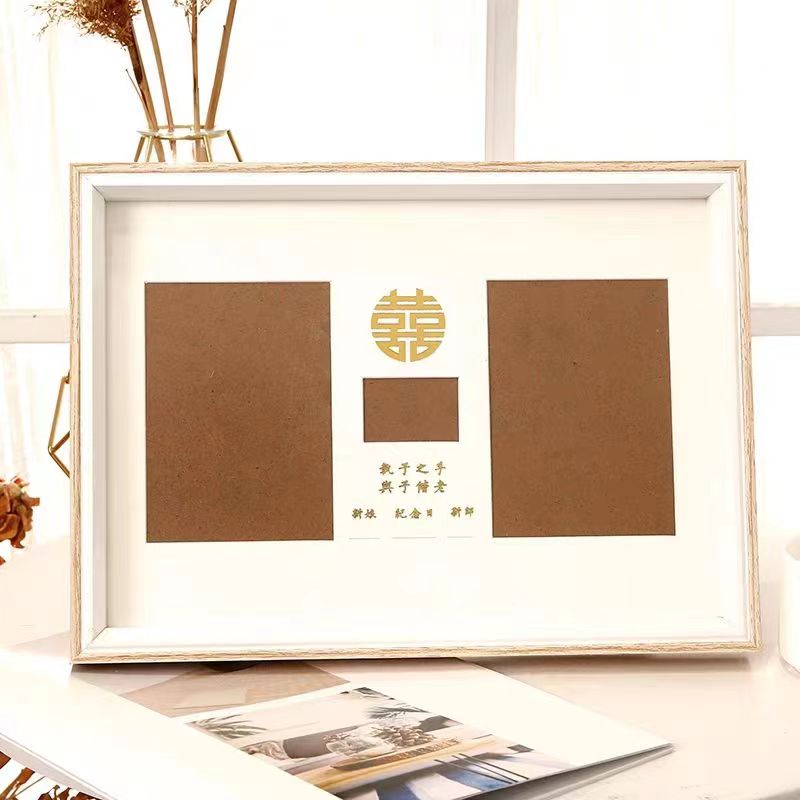 Marriage certificate photo frame, marriage registration photo frame display stand, skill certificate storage, couple outfits, decorative items, commemorative gifts details Picture