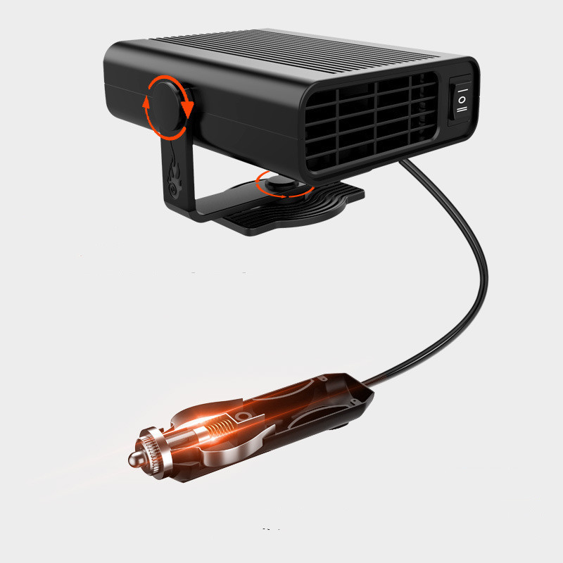 Car suction cup warm air blower, defogging, defrosting and snow-melting, car heating heater, car warm air blower, defrosting and defogging, cold and warm dual-purpose warm air blower, Qiwei Car Decoration QW292 Specification image